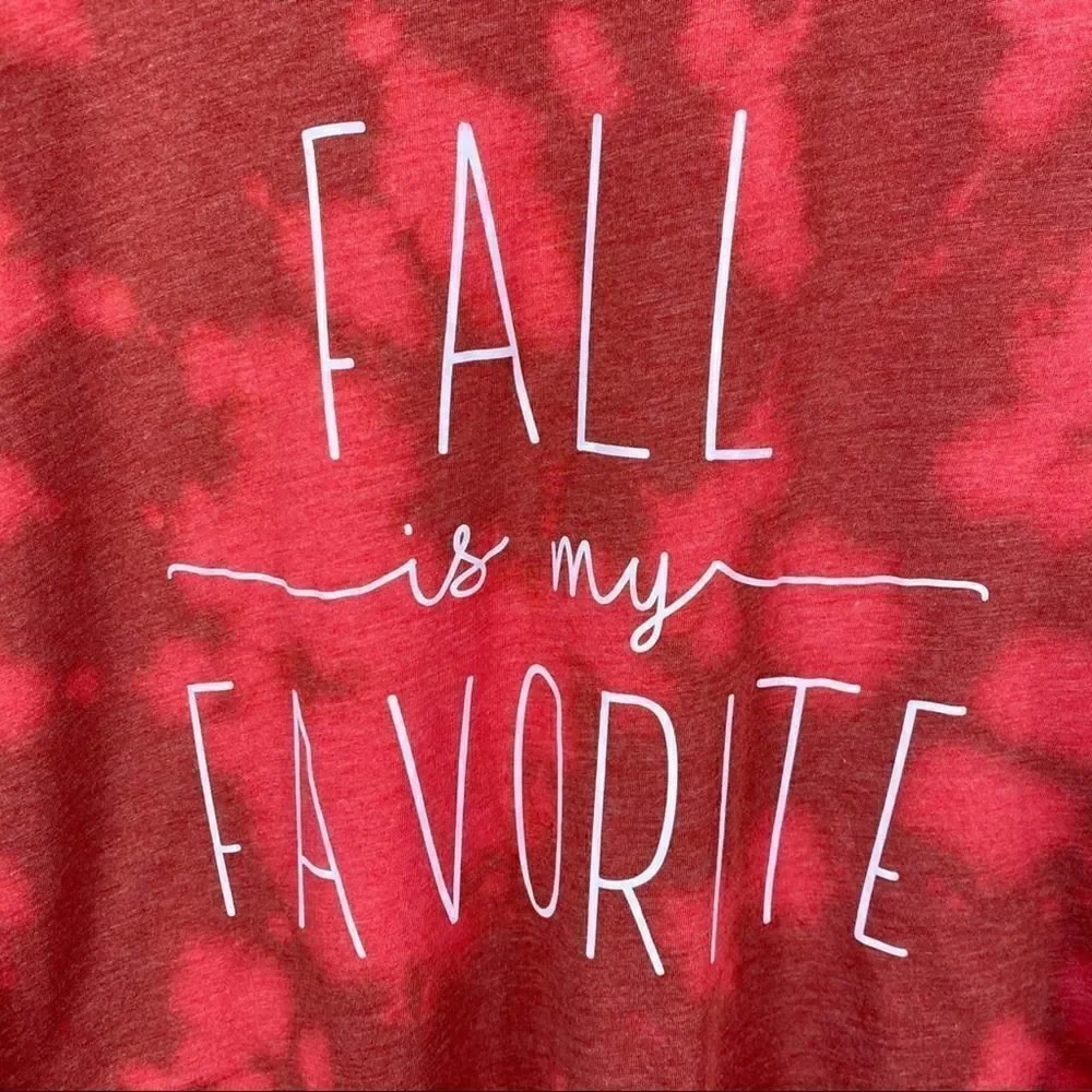 Fall Is My Favorite Custom Tie Dyed Graphic Tee
